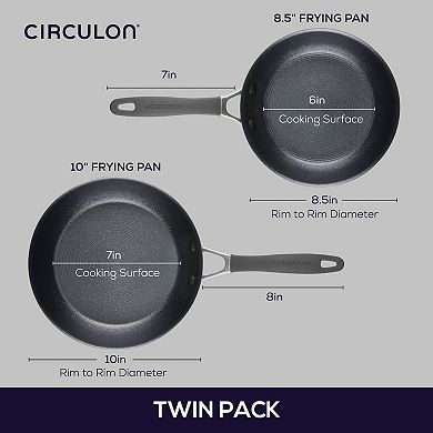 Circulon® A1 Series ScratchDefense Technology Nonstick 2 pc Frypan Set