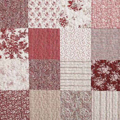 Laura Ashley Celina Patchwork Medium Weight Quilt Set