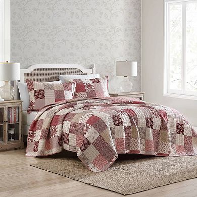 Laura Ashley Celina Patchwork Medium Weight Quilt Set