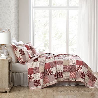 Laura Ashley Celina Patchwork Medium Weight Quilt Set