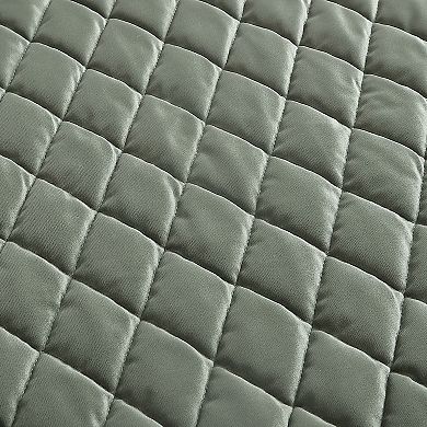 Laura Ashley Solid Diamond Stitch Quilt Set with Shams
