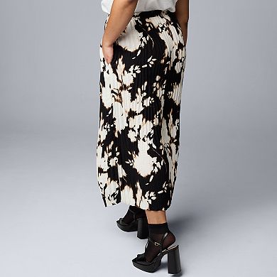 Plus Size Simply Vera Vera Wang Crinkle Maxi Skirt