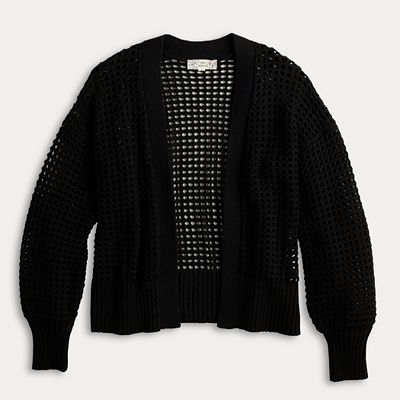 Juniors' Pink Republic Open Stitch Mesh Cardigan Juniors' Pink Republic Open Stitch Mesh Cardigan