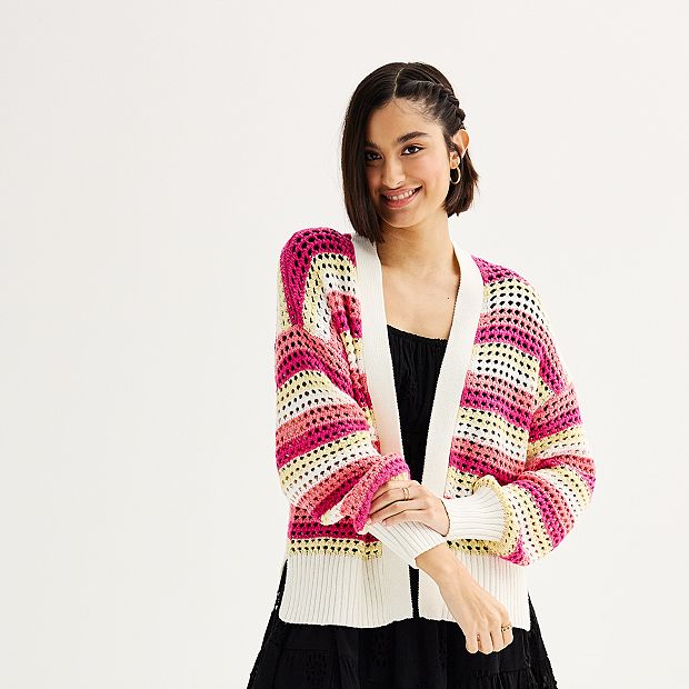 トップス roku 6 nylon polyester mesh cardigan Sheer Mesh Crop Cardigan CY17 - Korean Women's Fashion | LEWKIN