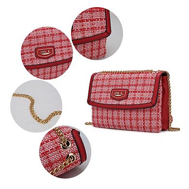 MKF Collection Mackenzie Tweed Women's Crossbody Shoulder Bag by Mia K