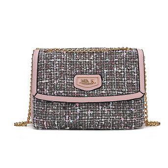 MKF Collection Mackenzie Tweed Women's Crossbody Shoulder Bag by Mia K