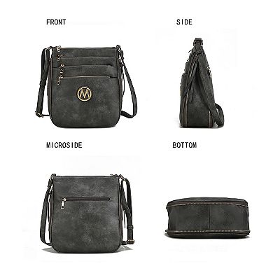 MKF Collection Salome Women's Large Expandable Multicompartment Crossbody Bag by Mia K