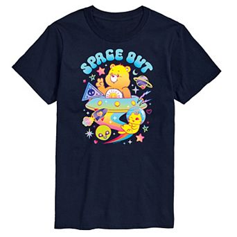 Men's Care Bears Space Out Dark Graphic Tee