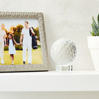 Crystal Golf Ball Trophy with Base and Gift Box for Sports Tournament, 2 x 3 In