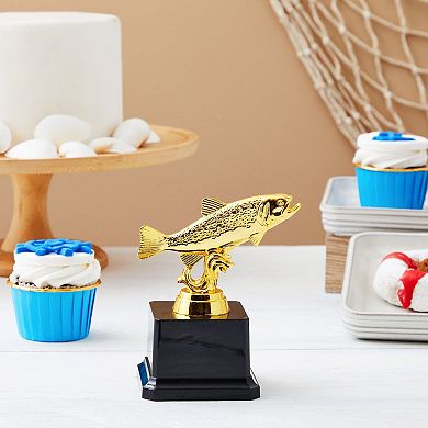 Small Golden Fishing Trophy Award For Competitions And Fish Derbies, 3x5 In