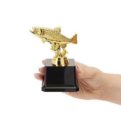 Small Golden Fishing Trophy Award For Competitions And Fish Derbies, 3x5 In