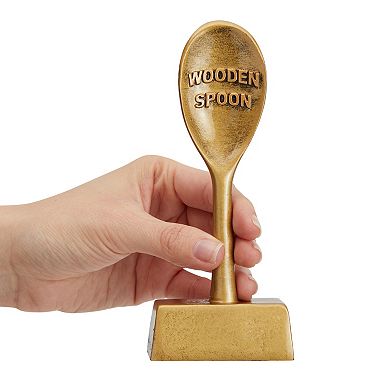 Golden Spoon Award Cooking Trophy for Bake Off, Chili Competition, Food Contest (2.5 x 6.25 x 1 In)