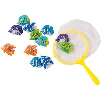 13 pc Set Underwater Pool Diving Toys Catch Fish Games w/ Net for Kids Party