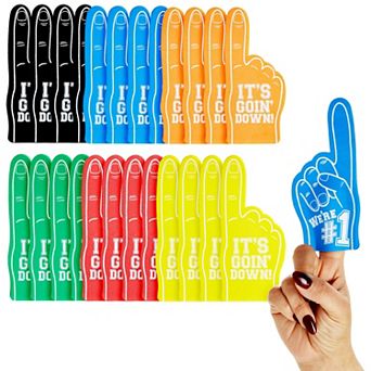 Mini Foam Fingers for Sports Events, It's Going Down, We’re 1 (5.5 in 24 Pack)