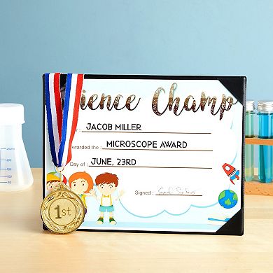 6-Pack Gold Metal 1st Place Medals, Participation Awards with 16" Ribbon, 2.5"