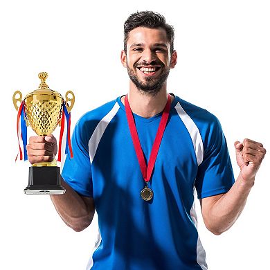 Large Gold Trophy Cup For Sports Competitions And Tournaments, 15.2 X7.5 X 4.75"