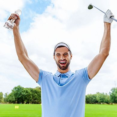 Crystal Glass Golf Trophy Award with Gift Box, Paperweight for Desktop, 9 In