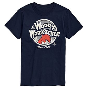 Men's Woody Woodpecker Vintage Logo Graphic Tee