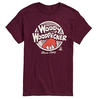 Men's Woody Woodpecker Vintage Logo Graphic Tee