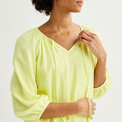 Women's Sonoma Goods For Life® Linen-Blend Midi Dress