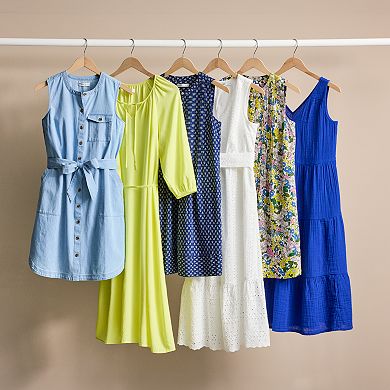 Women's Sonoma Goods For Life® Linen-Blend Midi Dress