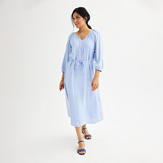 Women's Sonoma Goods For Life® Linen-Blend Midi Dress