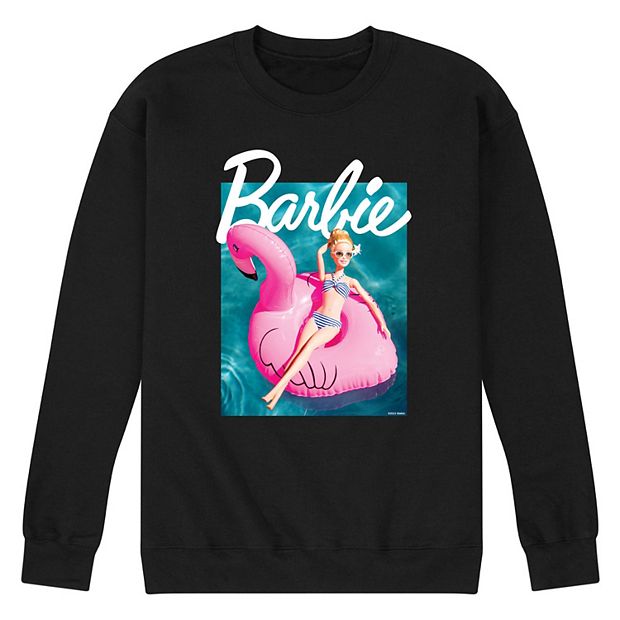 Men s Barbie Pool Flamingo Fleece Sweatshirt