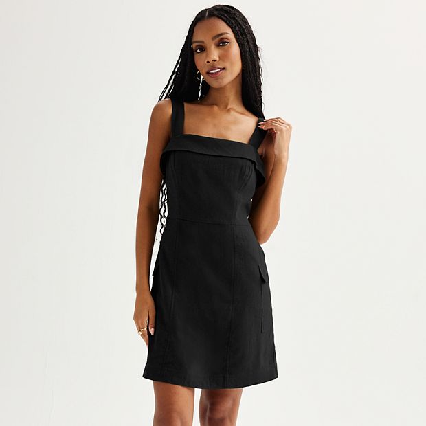 black pixie dress ARZAIA MUSHROOM PIXIE MINI DRESS - BLACK main image 0