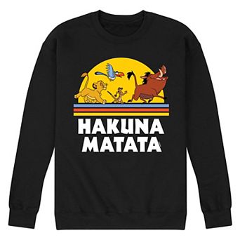 Disney's The Lion King Men's Hakuna Matata Sunset Fleece Sweatshirt