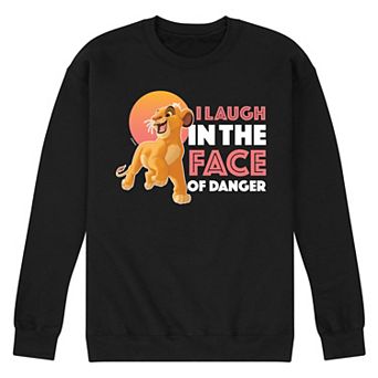 Disney's The Lion King Simba Men's Laugh In Face Of Danger Fleece Sweatshirt