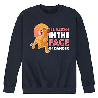 Disney's The Lion King Simba Men's Laugh In Face Of Danger Fleece Sweatshirt