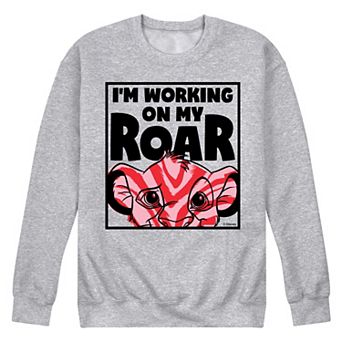Disney's The Lion King Simba Men's Working On My Roar Fleece Sweatshirt