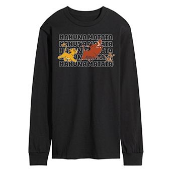 Disney's The Lion King Men's Hakuna Matata Long Sleeve Graphic Tee