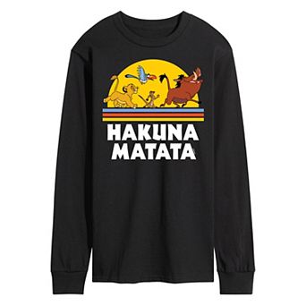 Disney's The Lion King Men's Hakuna Matata Sunset Long Sleeve Graphic Tee