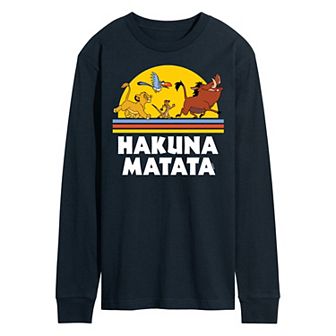 Disney's The Lion King Men's Hakuna Matata Sunset Long Sleeve Graphic Tee