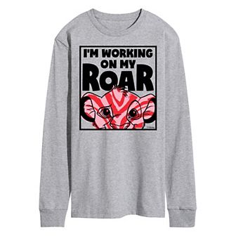 Disney's The Lion King Simba Men's Working On My Roar Long Sleeve Graphic Tee