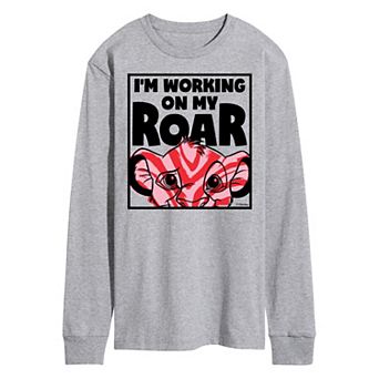 Disney's The Lion King Simba Men's Working On My Roar Long Sleeve Graphic Tee