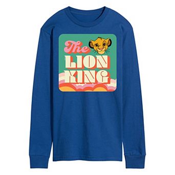 Disney's The Lion King Simba Men's Retro Long Sleeve Graphic Tee