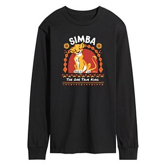 Disney's The Lion King Simba Men's One True King Long Sleeve Graphic Tee