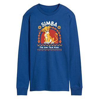 Disney's The Lion King Simba Men's One True King Long Sleeve Graphic Tee