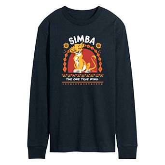 Disney's The Lion King Simba Men's One True King Long Sleeve Graphic Tee