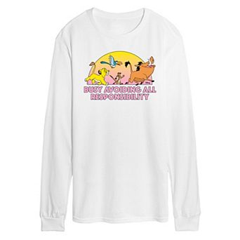 Disney's The Lion King Men's Avoiding All Responsibility Long Sleeve Graphic Tee