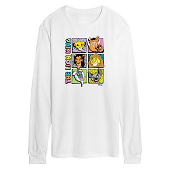 Disney's The Lion King Men's Grid Long Sleeve Graphic Tee