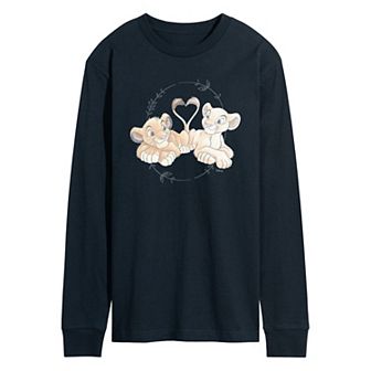 Disney's The Lion King Simba & Nala Men's Long Sleeve Graphic Tee