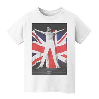 Kids 8-20 Freddie Mercury Flag Graphic Tee