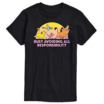 Disney's The Lion King Men's Avoiding All Responsibility Graphic Tee