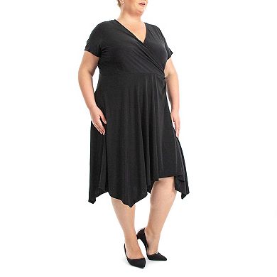 Plus Size Nina Leonard Uneven Hem Dress
