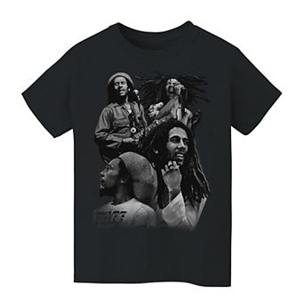 Kids 8-20 Bob Marley Quad Photo Graphic Tee