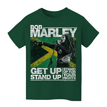 Kids 8-20 Bob Marley Get Up Graphic Tee