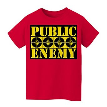 Kids 8-20 Public Enemy 7 Logos Graphic Tee